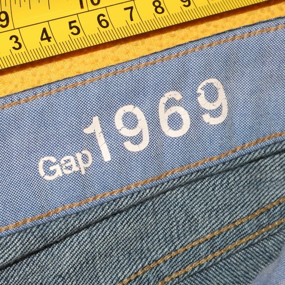 Gap 1969 Real Straight Dark Blue Jeans - Waist 28x32.5 Inseam - Picture 6 of 11